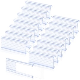 Diteje 60Pcs Plastic Wire Shelf Label Holder,Wire Rack Holders with 60Pcs Label Paper Inserts Compatible with Metro and Nexel 1-1/4" Shelves,Label Area 3.15in Lx1.18in H