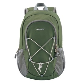 WATERFLY Backpack Small Hiking Backpack 12 L: Lightweight Daypack Mini Sports Backpack Outdoor Daypack with Removable Chest Buckle for Hiking Travel Camping Bicycle Men Women, olive green