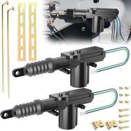 2 PCS 12v Door Lock Actuator Kit, Universal Power Mode Door Lock Actuator with Tool Set, 2 Wire Electric Blend Door Lockout Actuators, Adds Power Doors Locks to Most Vehicles