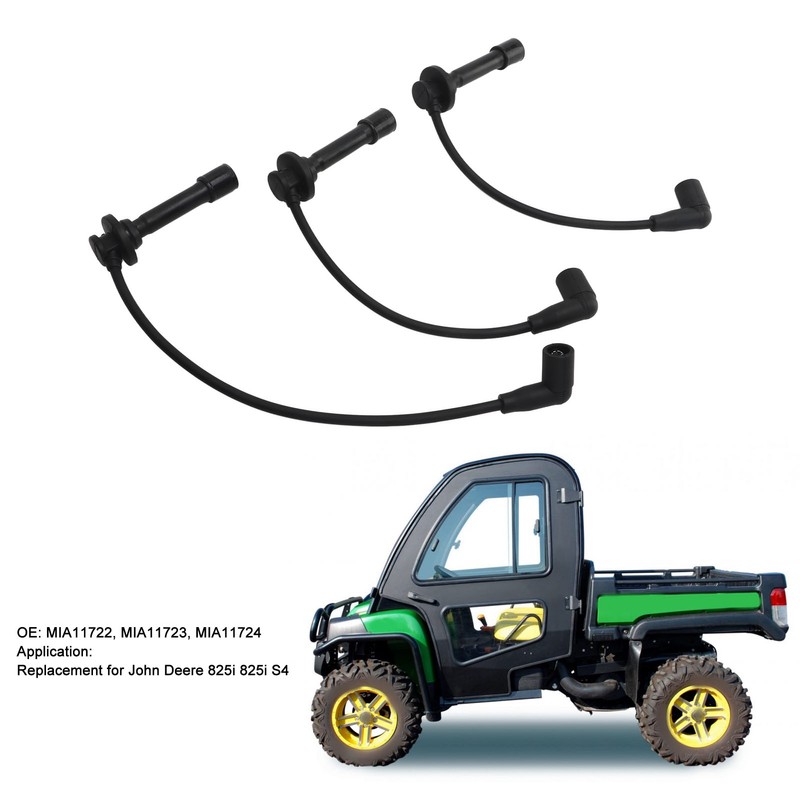 3Pcs Spark Plug Wire Kit Easy Installation MIA11722 Replacement for
