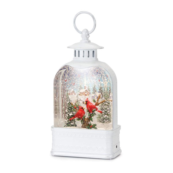 Melrose Modern Home Decorative Snow Globe Lantern with Santa 10.5"