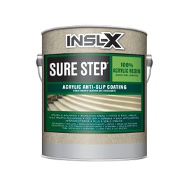 INSL-X Sure Step Acrylic Anti-Slip Paint, White, 1 Gallon (Pack of 1)