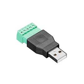 USB A Male Plug to 5 Pin Terminal Block
