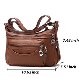 Women Crossbody Bags Large Shoulder Bag Lightweight Messenger Purses Soft PU Leather Hobo Handbags Small Satchel Wallet