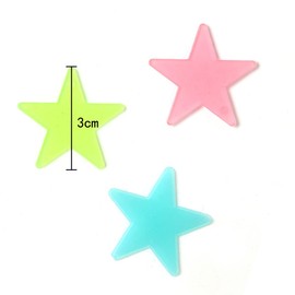 Glow in The Dark Stickers, 100 PCS Luminous Star Wall Decals for Kids Bedroom Wall Decor (30 MM)