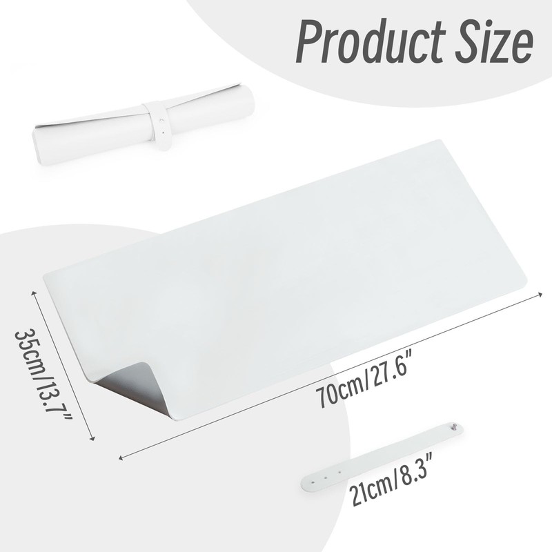 DAWNTREES Makeup Mat for Vanity,27.6"x13.8",Dual-Sided Leather Vanity Mat, Easy to