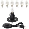 Himalayan Salt Lamp Cord, with Dimmer Switch,Christmas Bulb,Salt Lamp Cord with Dimmer Control and Base Assembly,6 Feet,E12 Base for Himalayan Salt Lampsand with 2 Free 15W Bulbs for Salt Lamp