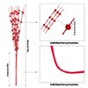 DIYASY Red Berry Stems for Christmas Tree Ornaments, 16.2 in