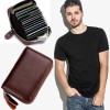 Unbranded Men's Small Genuine Leather Wallet RFID Blocking Credit Card