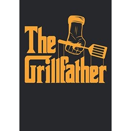 Notizbuch A5 kariert mit Softcover Design: Grillfather Männer Grill Geschenk Grillmeister Papa Vater: 120 karierte DIN A5 Seiten