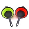 Vctitil Foldable Space-Saving Silicone Colander Strainer Colander Dish Drainer Draining