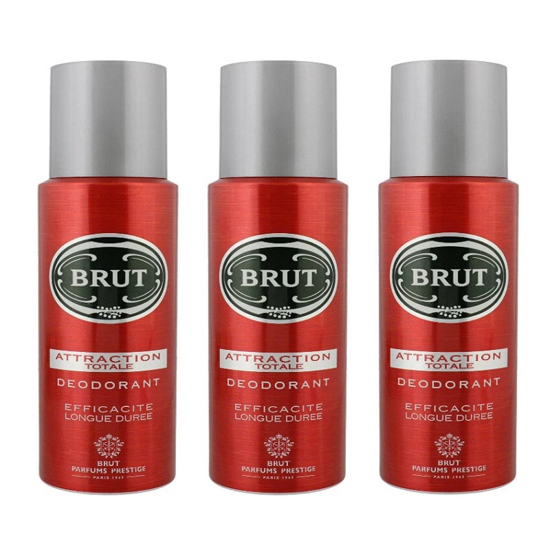 BRUT Attraction Totale Style Deodorant Spray for Men 6.7oz /