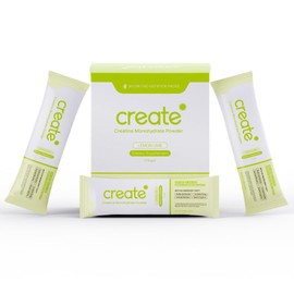 Create Create Single Serve Creatine Monohydrate Powder C 5g Creapure Creatine | Redefining Strength, Energy & Recovery | Sugar-Free, Vegan, Non-GMO | Lemon/Lime | 30 Packets