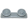 SPARES2GO Basket Drawer Runner Rail Rounded Wheels & Bracket for