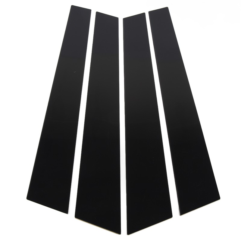 4pcs Window Pillar Post Trim Anti Scratch Glossy Black B
