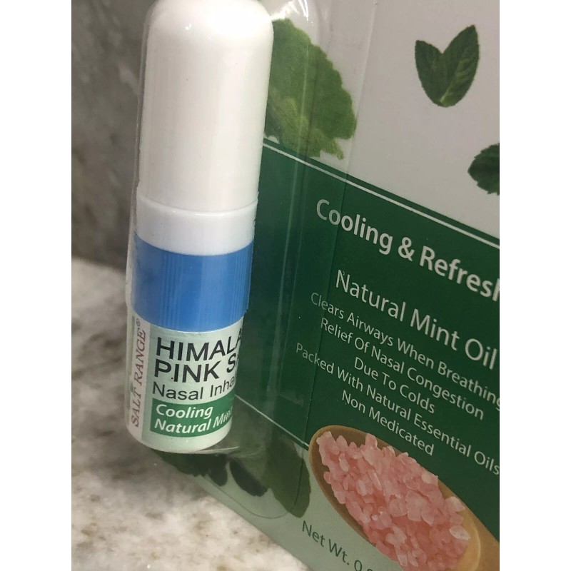 Salt Range Natural Mint Oil/Himalayan Pink Salt Nasal Inhaler. 0.07