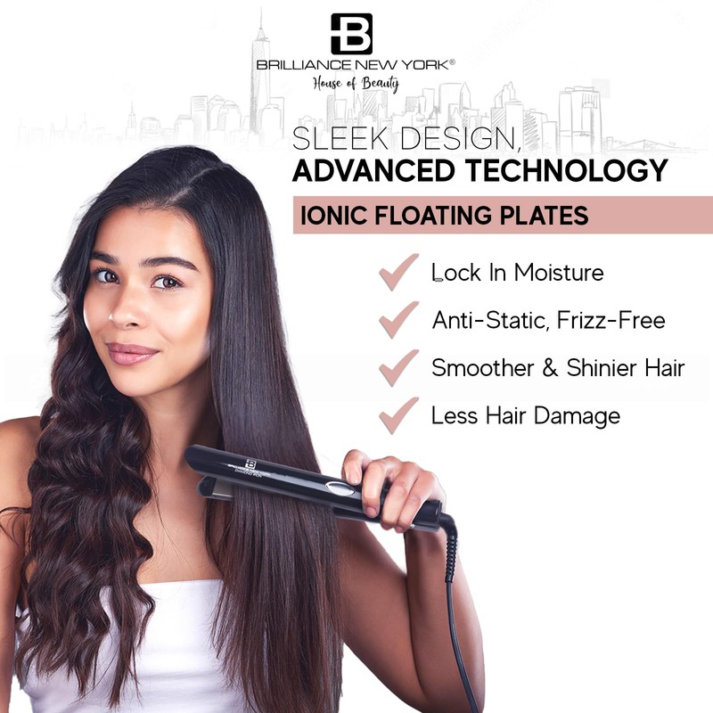 Brilliance New York - 1 Inch Diamond Titanium Flat Iron