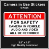 Unbranded Camera in Car Recording Video 6-Pack Decals Red &