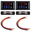2-Pack 0.28 Inch LED Digital Voltmeter Ammeter: DC 0-100V 50A