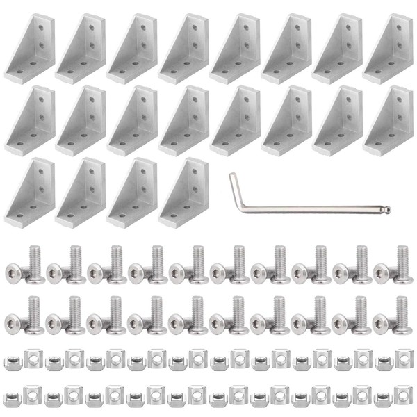 20Set 2040 Corner Bracket Connector for 2040 Aluminum Extrusion Accessories