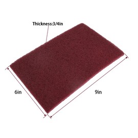 QZATTCAEN Maroon General Purpose Scuff Pads, Box of 8 - Scuffing, Scouring, Sanding, Paint Primer Prep Adhesion Scratch - Surface Preparation Automotive Car Auto Body Woodworking 7447-Premium 6" x 9"