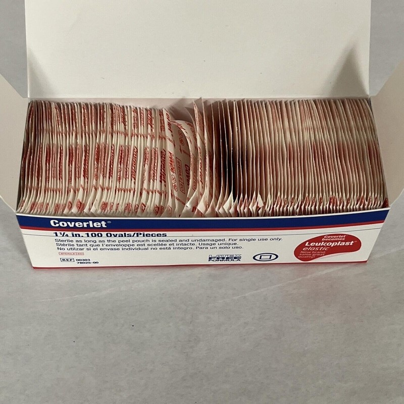 OVAL Spots Adhesive Dressing, 1 1/4" Oval, 100/Box