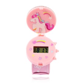 PinkSheep Kids Watches for Girls, 2PCS Unicorn Digital Sport Watches Ages 3-6, Outdoor Cartoon Silicone Slap Bands, Gift for Birthdays & Special Occasions