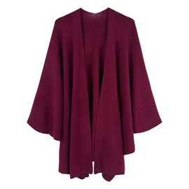 Beautiful Nomad Women's Elegant Poncho Sweater Wrap Cross Front Soft Warm Shawl Wraps for Fall Winter