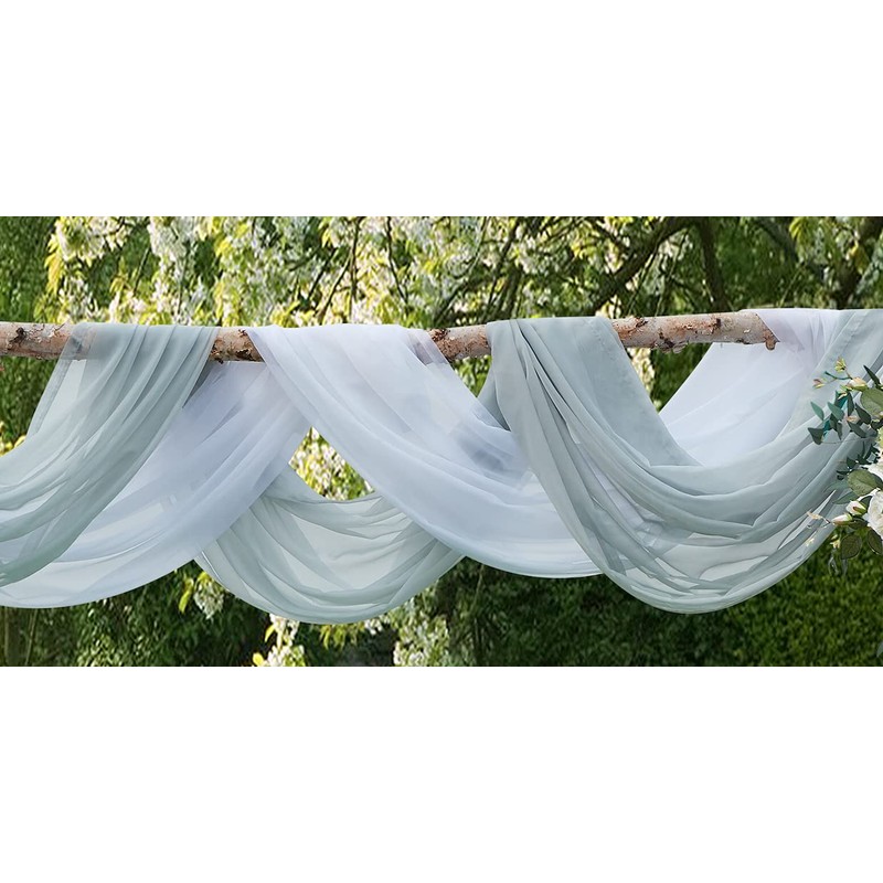 Warm Home Designs Wedding Arch Draping Fabric Bundle - Silver