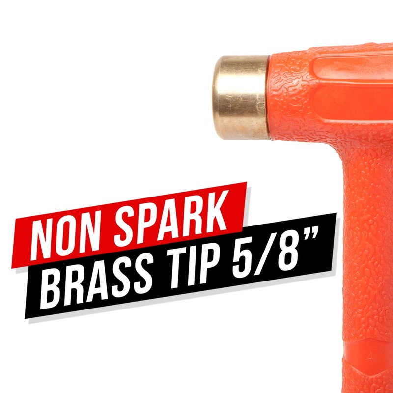 Dead Blow Hammer 1.5lb (24oz) - Unibody Molded, Rebound &