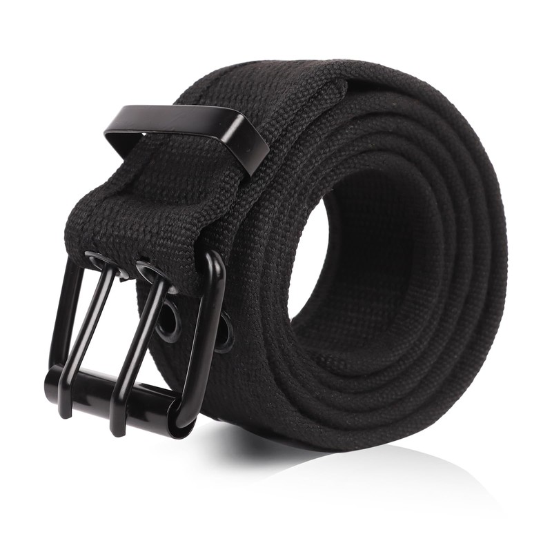 Iridsmole Double Grommet Canvas Belts for Men, Nylon Webbing Belts