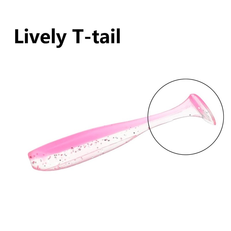 Set of 50 Soft Plastic Lures with Storage Box 7CM
