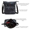 Cochoa Women Real Leather Crossbody Triple Zip Vintage Handbag Purse