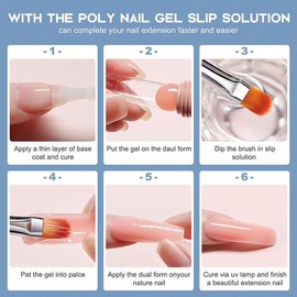 Morovan Nail Slip Solution - 2.5oz Anti-Stick Gel Liquid for Poly Gel Nails