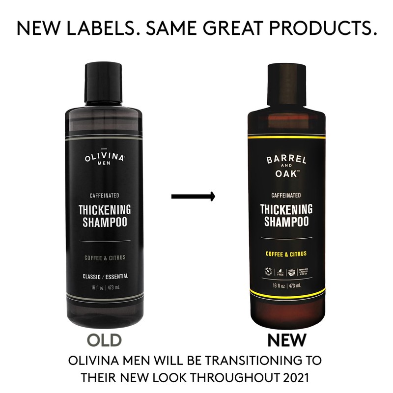 Barrel and Oak - Caffeinated Thickening Shampoo, Biotin Shampoo, Hair