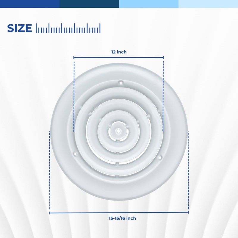 Fits 12 Inch Neck Air Duct | Steel Round Air