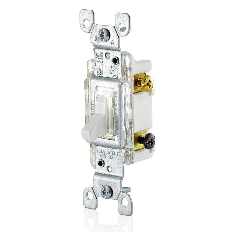 Leviton 15 Amp, 120 Volt, Toggle LED Illuminated 3-Way Switch,