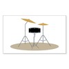 CafePress Snare and Cymbal Sticker Rectangle Bumper Sticker Car Decal