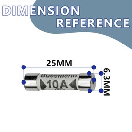 Innfeeltech 25 Pcs 10 Amp 240 Volt 6.3 x 25 mm BS1362 Ceramic Pipe Fuse