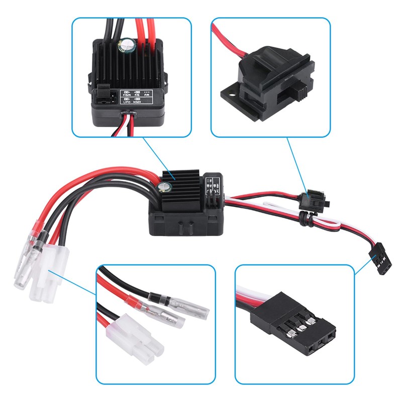 Waterproof Brushed 1060 60A ESC for Monster Touring RC Car