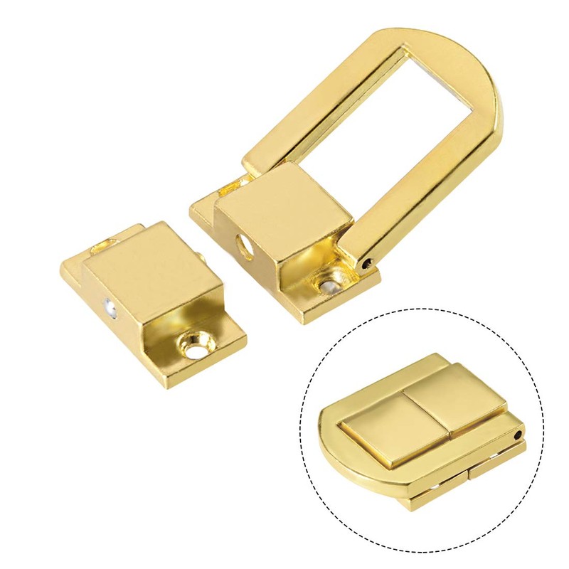 sourcing map Set of 4 Toggle Lock 31 mm Gold