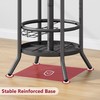 Tajsoon Coat Rack Freestanding with Umbrella Holder,Hangers Stand with 16