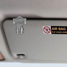 Needzo Firefighter Prayer Visor Clip, Patron Saint Florian Religious Gift for First Responders, Made with Pewter