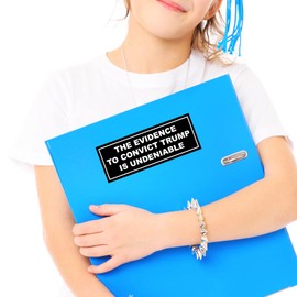 The Evidence to Convict Trump is Undeniable Sticker Decal Notebook Car Laptop 5.5"x2.5" (Color)