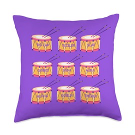Cute Drummer Funny Jewish Skibidi Purim Gen Alpha Brain Rot Throw Pillow