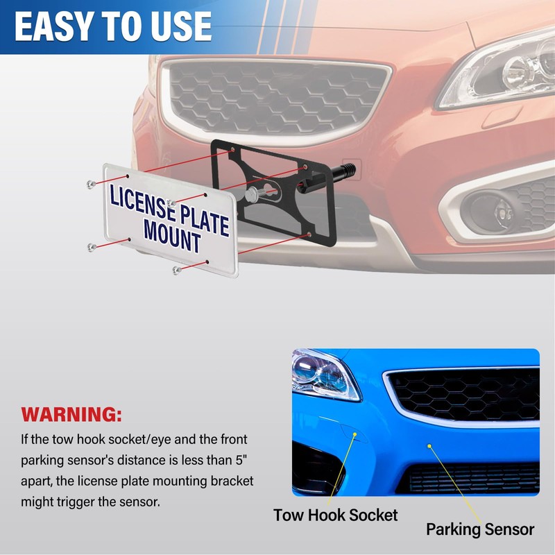 Heavy Duty Front License Plate Frame Compatible with Volvo XC60