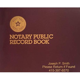 Custom Notary Public Journal | Dome Record Book [8.25x10.5 Inch, 29-Page] (3-line)
