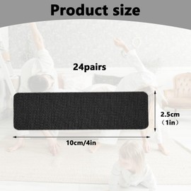 Dongnesi 24Pcs Reusable Rug grippers From Rug to Carpet,Carpet Grips For Rugs On Carpets,Non Slip Rug Grip For Carpet & Laminate - 25mm X 100mm