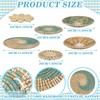 Xuhal Set of 8 Hanging Woven Wall Basket Handmade Decorative
