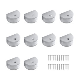 10Pcs Glass Clamp Holder Aluminum Alloy Glass Clip with Screws Glass Shelf Brackets Adaptive 10-12MM Thickness Glass Suitable for Bathroom Living Room Public Places